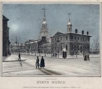 State House. Philadelphia. [graphic] / J. C. Wild ; Lith. of J.T. Bowen.