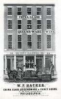 W. P. Hacker, importer and wholesale dealer in china, glass, queensware & fancy goods, No. 60, North Second Street, Philadelphia. [graphic] / On stone by W. H. Rease, 17, So. 5th. St.