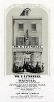 Wm. B. Eltonhead, dealer in all kinds of watches, and manufacturer of all kinds of jewelry and silver ware, 184 South Second Street, (between Pine & Union Streets, west side,) Philadelphia. [graphic] / J. Magee, Del.