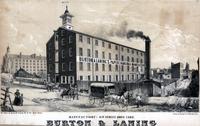 [Burton & Laning paper hanging manufactory, 6th Street above Camac, Philadelphia] [graphic] / On stone by Rease & Schell No. 17 Sth. 5th St. Phila.