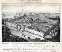 This institution known as "Cherry Hill State Prison" at Philadelphia, is the model prison of "The Pennsylvania System of Prison Discipline" or "Separate System" as it is called to distinguish it from "The Congregate." [graphic] / From a drawing by convict