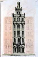 [Bennett's Tower Hall] Front elevation. [graphic] / Sam'l Sloan, Archt.