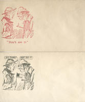 Union and Confederate old men envelope