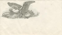 Eagle with flag, locomotive and ship envelope