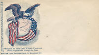 Eagle with globe and flag envelope