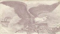 Eagle with shield, locomotive and ship envelope