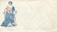 Woman with sword and scales envelope