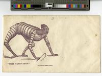 Crawling African American man envelope