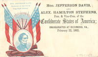 Jefferson Davis bust portrait with Confederate flags envelope