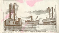 Gunboats on the Mississippi River envelope