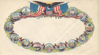 Thirteen colonies' state seals envelope