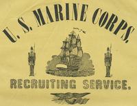 Eagle with flag woodcut