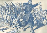 Regimental parade woodcut