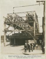 South end of span over Port Richmond branch, PRR, on Kensington Ave., showing progress of construction, September 11, 1916.