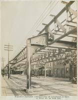 Perspective of transverse girders in Front St. at bent 133, September 18, 1916.