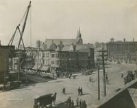 Progress of Steel Construction, Perspective of Kensington Ave. & Lehigh Ave., looking south, October 23, 1916.