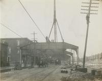 Progress of steel construction in Kensington Ave. at bent 369, looking south, Dec. 13, 1916