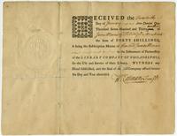 Receipt for a Library Company share