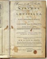 The History of Louisiana, or of the Western Part of Virginia and Carolina.