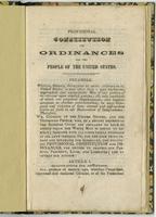 Provisional  Constitution and Ordinances for the People of the United States.