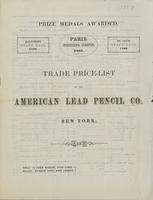 Trade price-List of the American Lead Pencil Co., New York.