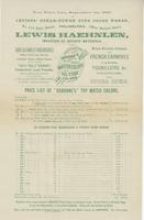 New price list, September 1st, 1867.