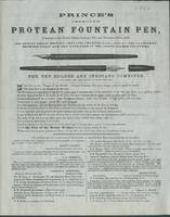 Prince's improved protean fountain pen, patented in the United States January 23d, and December 25th, 1855.