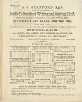 S. S. Stafford, ag't, manufacturer of Stafford's combined writing and copying fluid, warranted superior to Arnold's or any other writing fluid.
