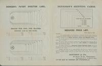 Dennison's patent direction label. Dennison's shipping cards.