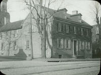 5300 Main St. at present parsonage of Trinity Luth. Church. Formerly Sauer's property. In cellar first type case in America 1772. 