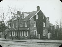 [[The]] Johnson House, Main & Washington Lane, built in 1768 by John Johnson. The doors & hall show marks of bullets in battle of Germantown. 