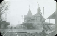 Chelten Ave. Station P.R.R. Just before it was raised [sic] 1-1916. 