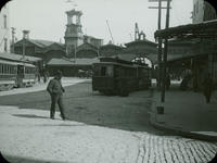 Old P.R.R. Station. foot of Market St., Phila. Just previous to widening Delaware Ave. 1898.