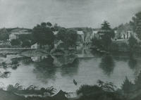 Millverton, home of Joseph Lea and Sarah Ann Robeson, his wife, at mouth of Wissahickon. From painting.