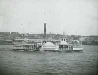 Steamboat plying between Phila. and Smith's Island. Between Phila. & Camden. 