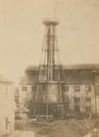 [Water standpipe and conical tower, industrial buildings]