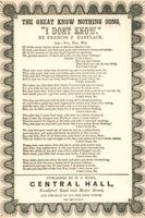 THE GREAT KNOW NOTHING SONG, "I DONT KNOW."