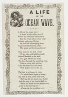 A LIFE ON THE OCEAN WAVE.