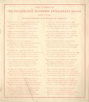 LINES IN MEMORY OF THE PHILADELPHIA VOLUNTEER REFRESHMENT SALOON.