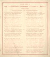 LINES IN MEMORY OF THE PHILADELPHIA VOLUNTEER REFRESHMENT SALOON.