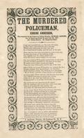 THE MURDERED POLICEMAN, EUGENE ANDER- SON, WHO WAS SHOT BY THE DESPERATE ITALIAN BURGLAR, MICHAEL CANCEMI, COR. OF CENTRE AND GRANT STREETS, JULY 22, 1857.