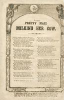 PRETTY MAID MILKING HER COW.