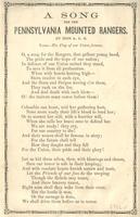 A SONG FOR THE PENNSYLVANIA MOUNTED RANGERS.