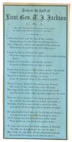 LINES ON THE DEATH OF LIEUT. GEN. T.J. JACKSON C.S.A.