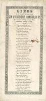 LINES ON THE DEATH OF THE CONFEDERATE GEN. ALBERT SIDNEY JOHNSTON, OF KY. WHO FELL AT THE BATTLE OF "SHILOH," MISS., SUNDAY, APRIL 6, 1862.