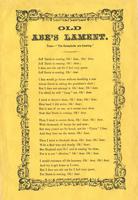 OLD ABE'S LAMENT.