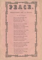 PEACE. WRITTEN BY A FOOL.