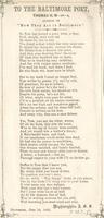 TO THE BALTIMORE POET, THOMAS H. M—RR—S, AUTHOR OF "HOW THEY ACT IN BALTIMORE."