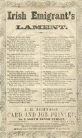 Irish Emigrant's Lament.