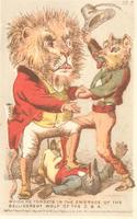Which he forgets in the embrace of the belligerent Wolf of the C.S.A. [graphic]